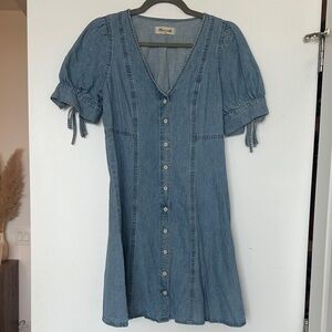 Madewell Blue Denim Button-Down Dress